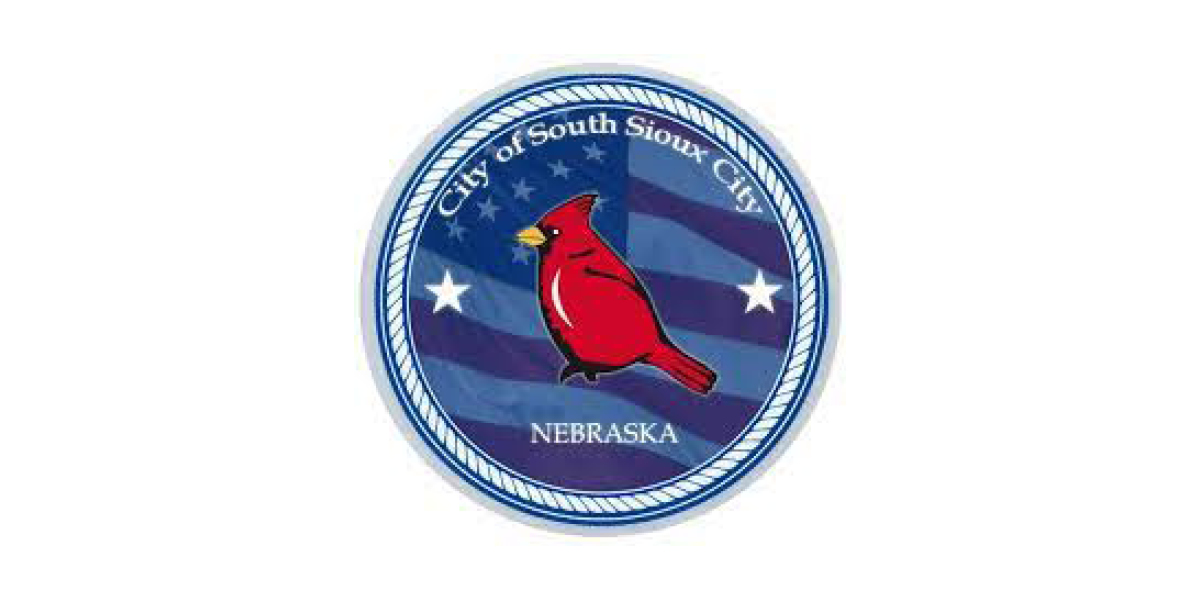 City of South Sioux City, Nebraska, with a cardinal and American flag.