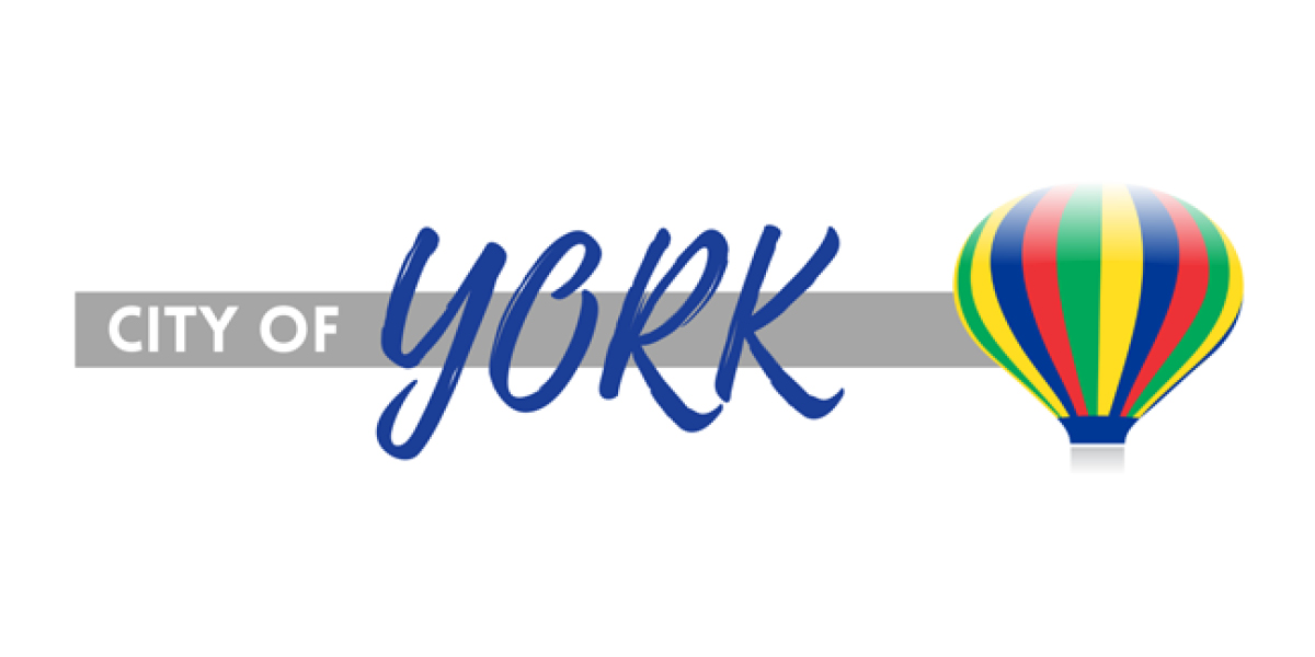 City of York logo with a hot air balloon