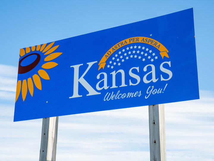 Kansas state sign
